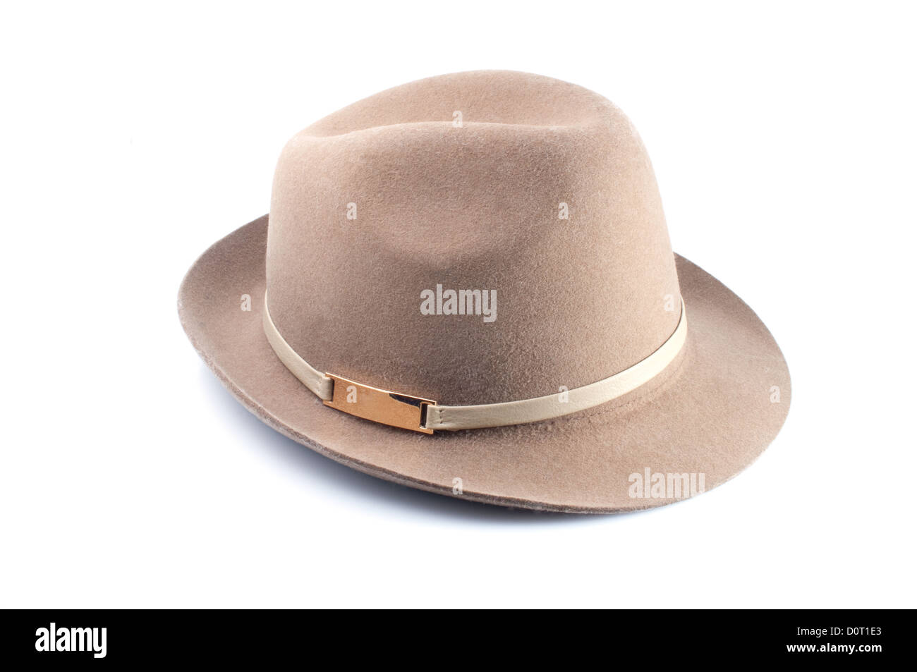 Fedora hat isolated on white background Stock Photo - Alamy