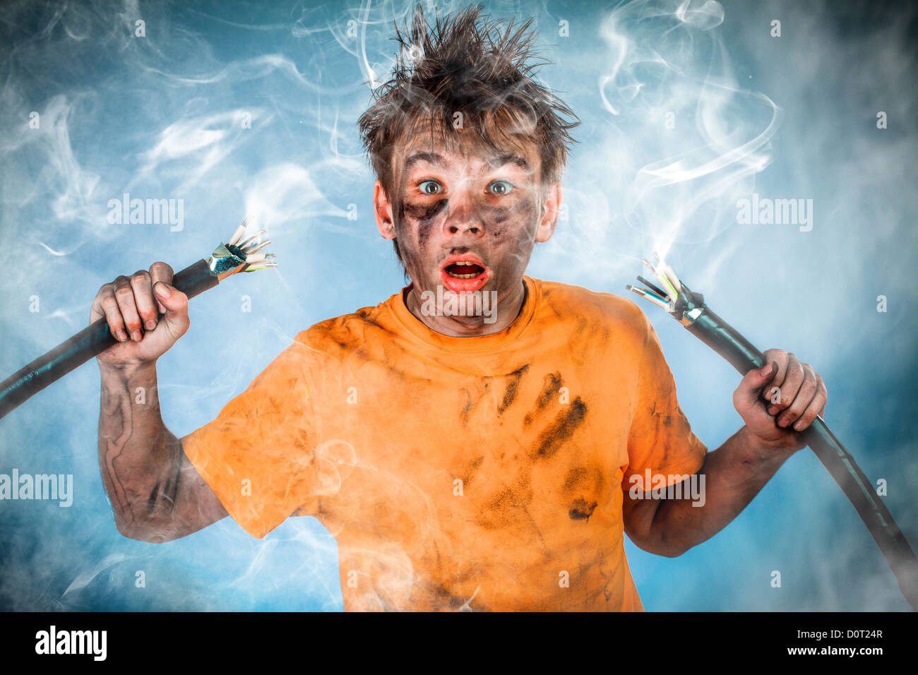 Electric shock hair hi-res stock photography and images - Alamy
