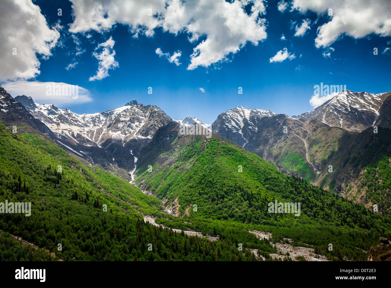 India.Mountains and clouds. Stock Photo