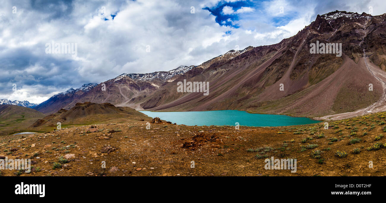 lake Chandra Taal, Spiti Valley Stock Photo