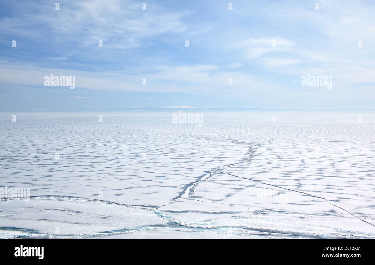 baikal in winter Stock Photo