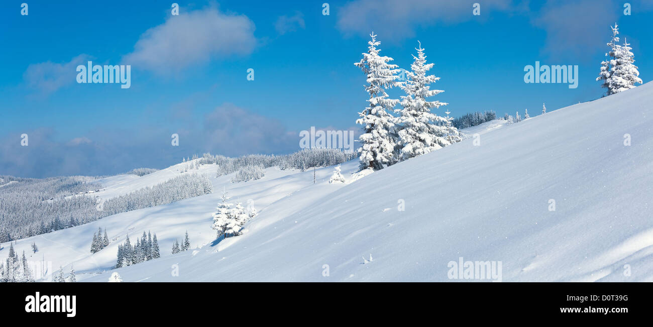 winter mountain panorama landscape Stock Photo - Alamy