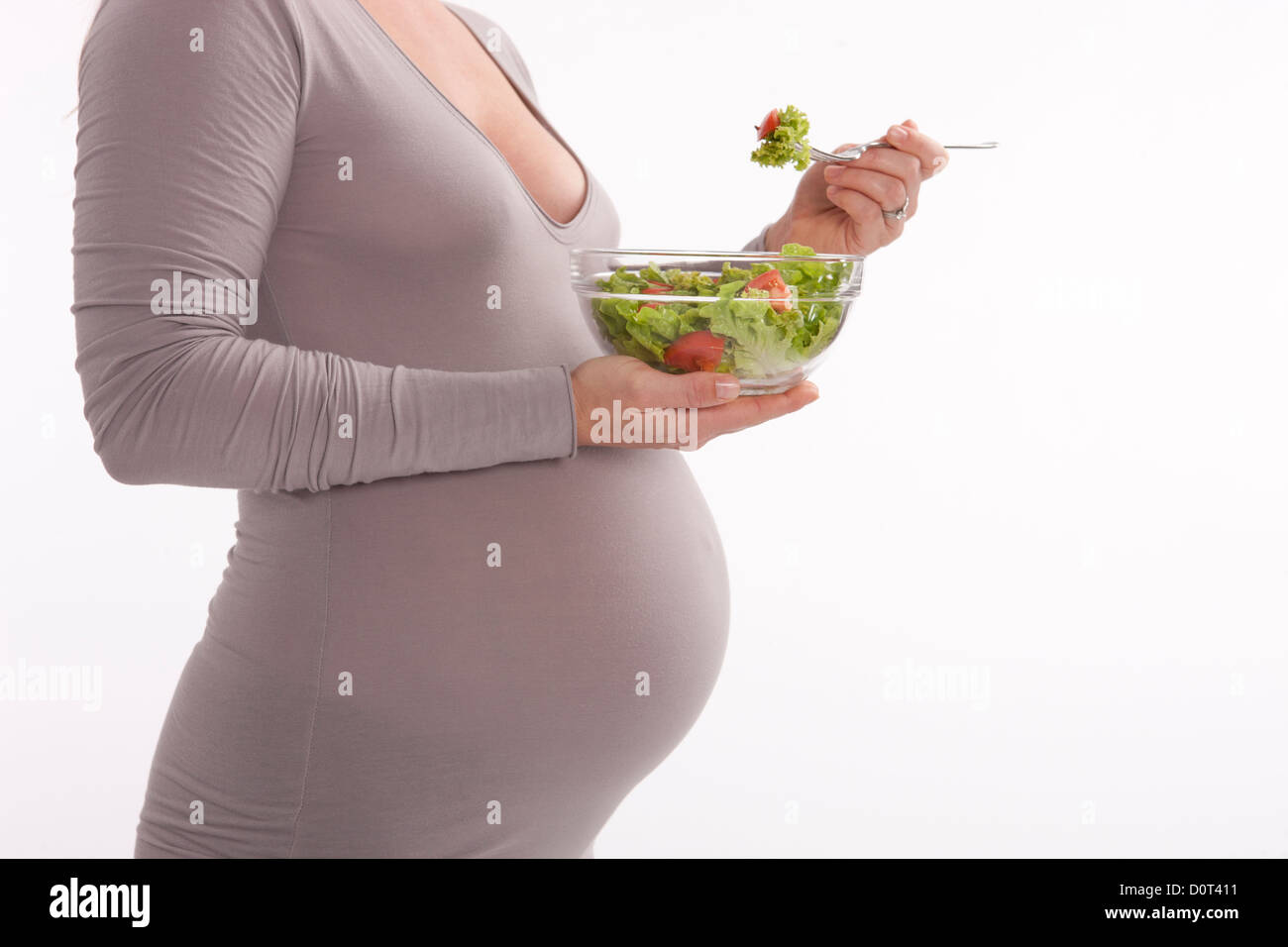 Nine months pregnant mother to be Stock Photo