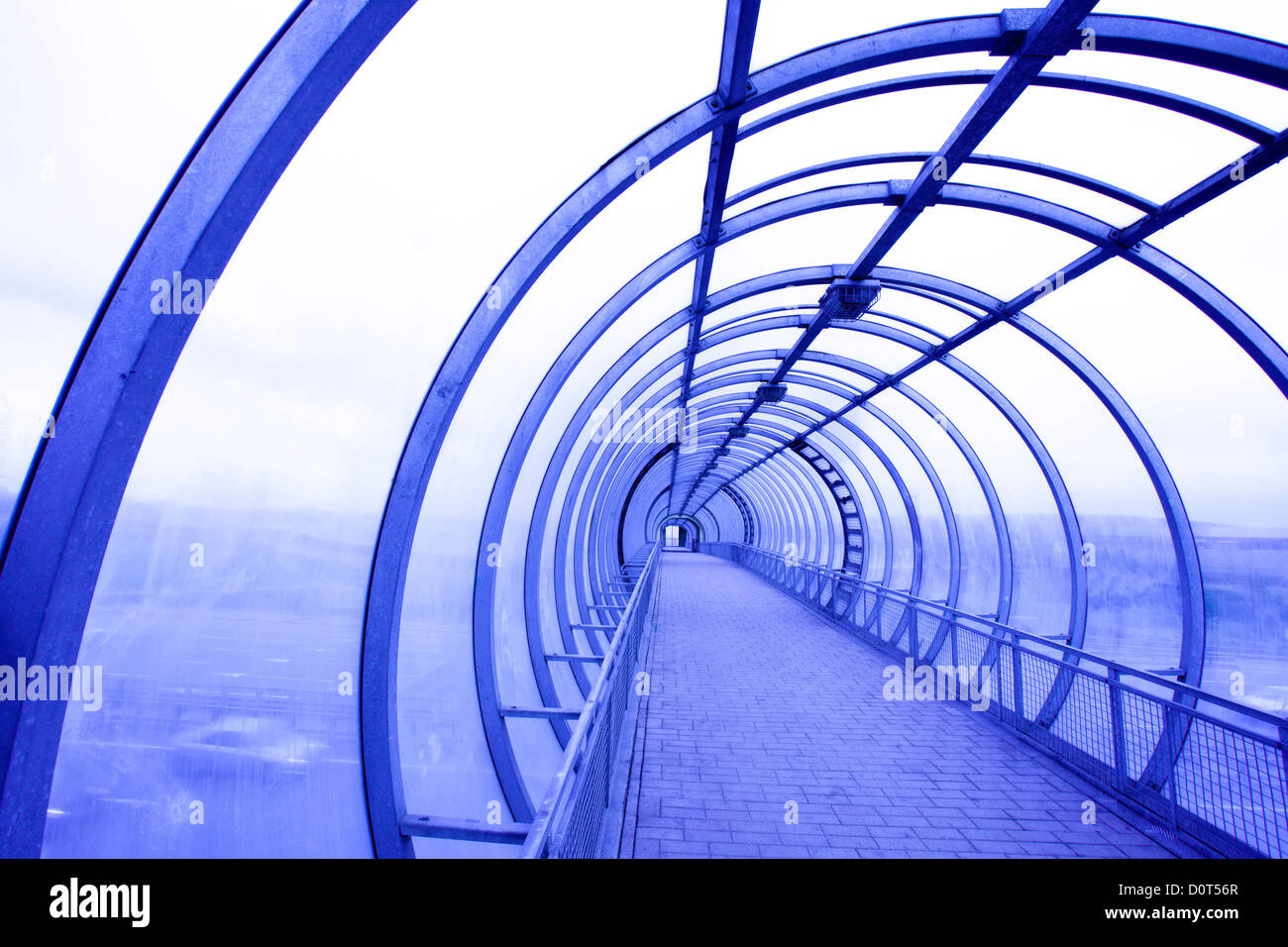 futuristic empty corridor Stock Photo