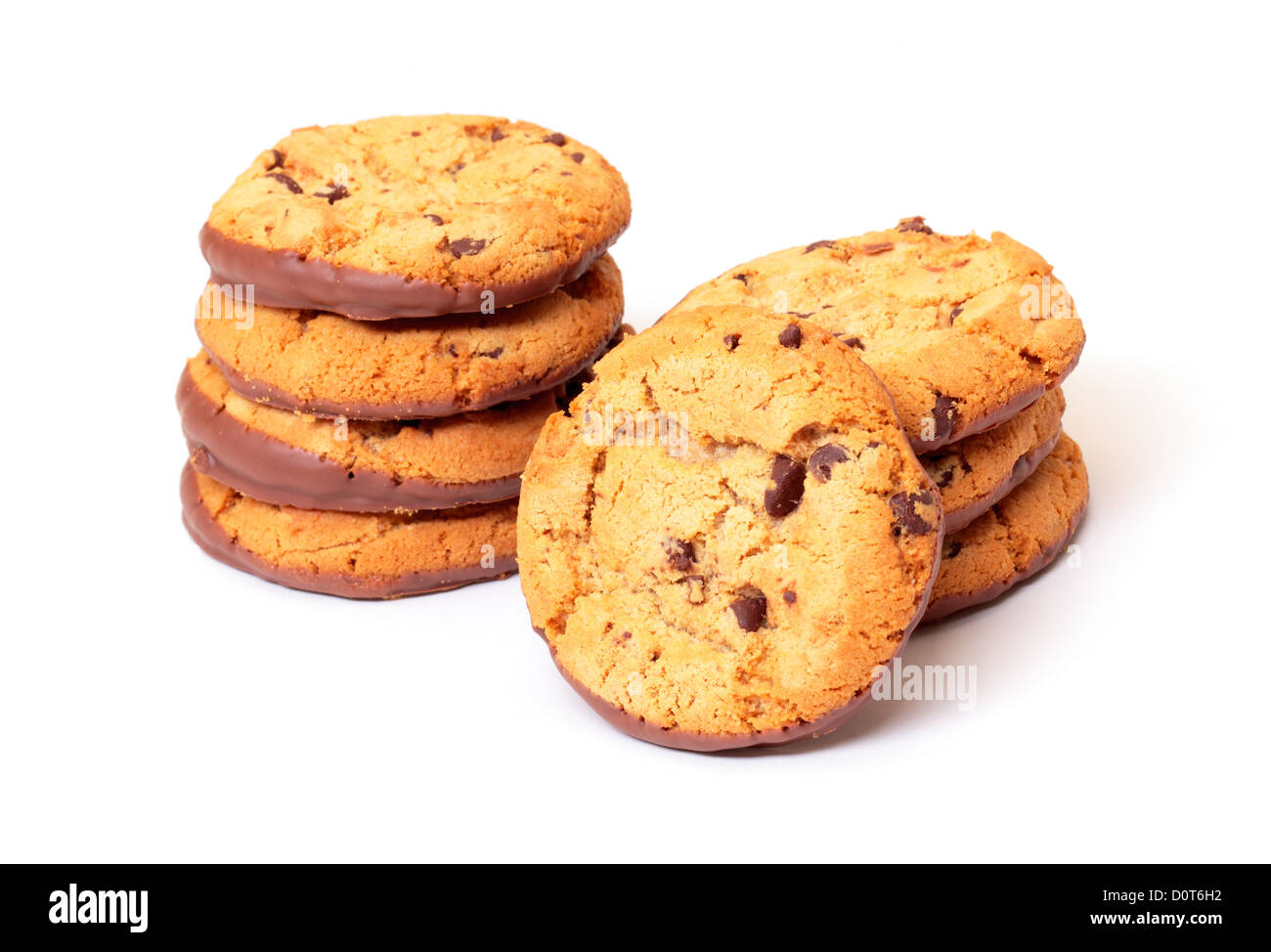 Crispy Chip Biscuits with chocolate Stock Photo Alamy
