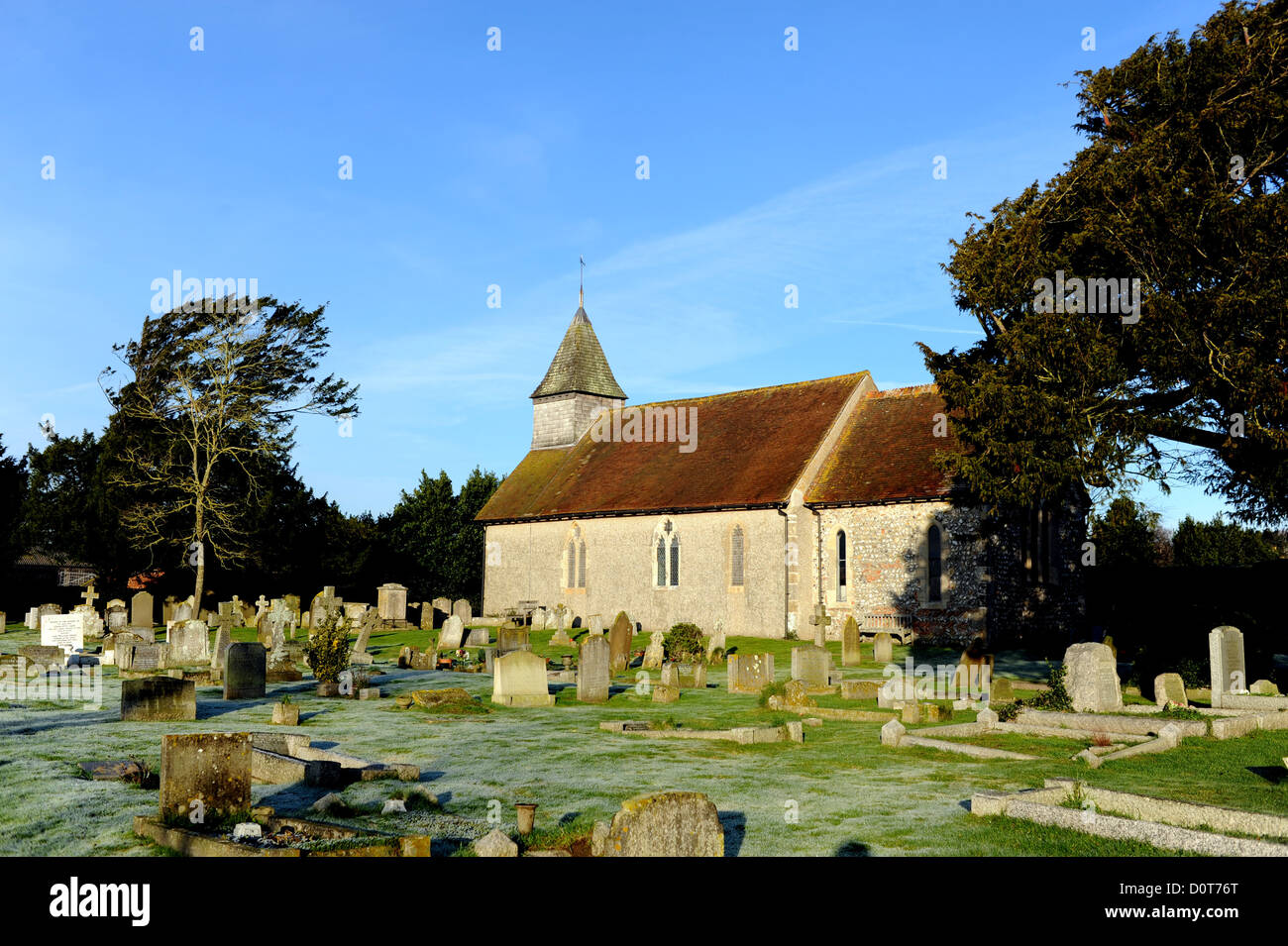 St George's Church and graveyard in Eastergate near Chichester West Sussex UK Stock Photo