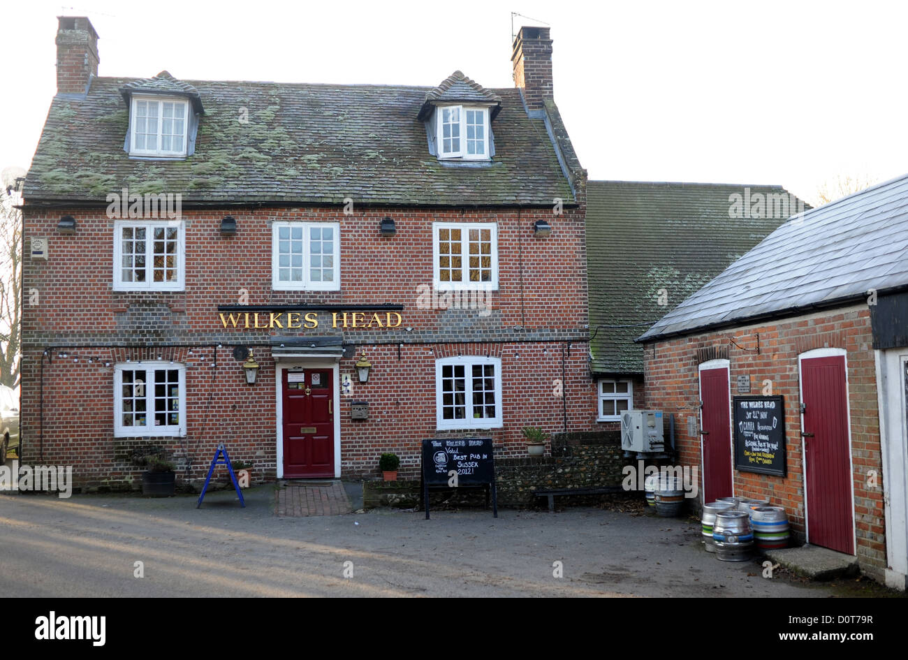 The Wilkes Head pub in Eastergate near Chichester West Sussex UK It was voted the Best Pub in Sussex 2012 by CAMRA Stock Photo