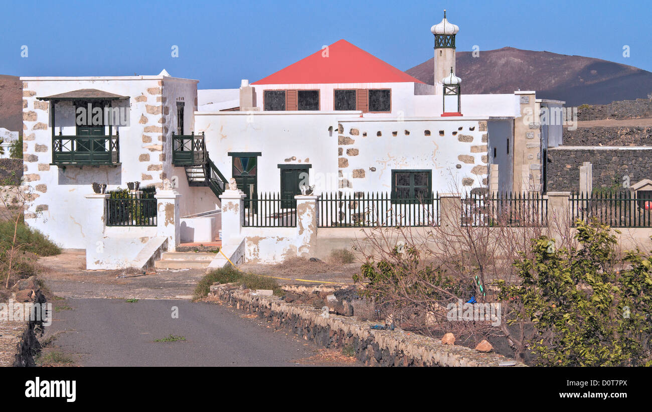 Spain Lanzaroti Yaiza Spanish Hacienda Stock Photo