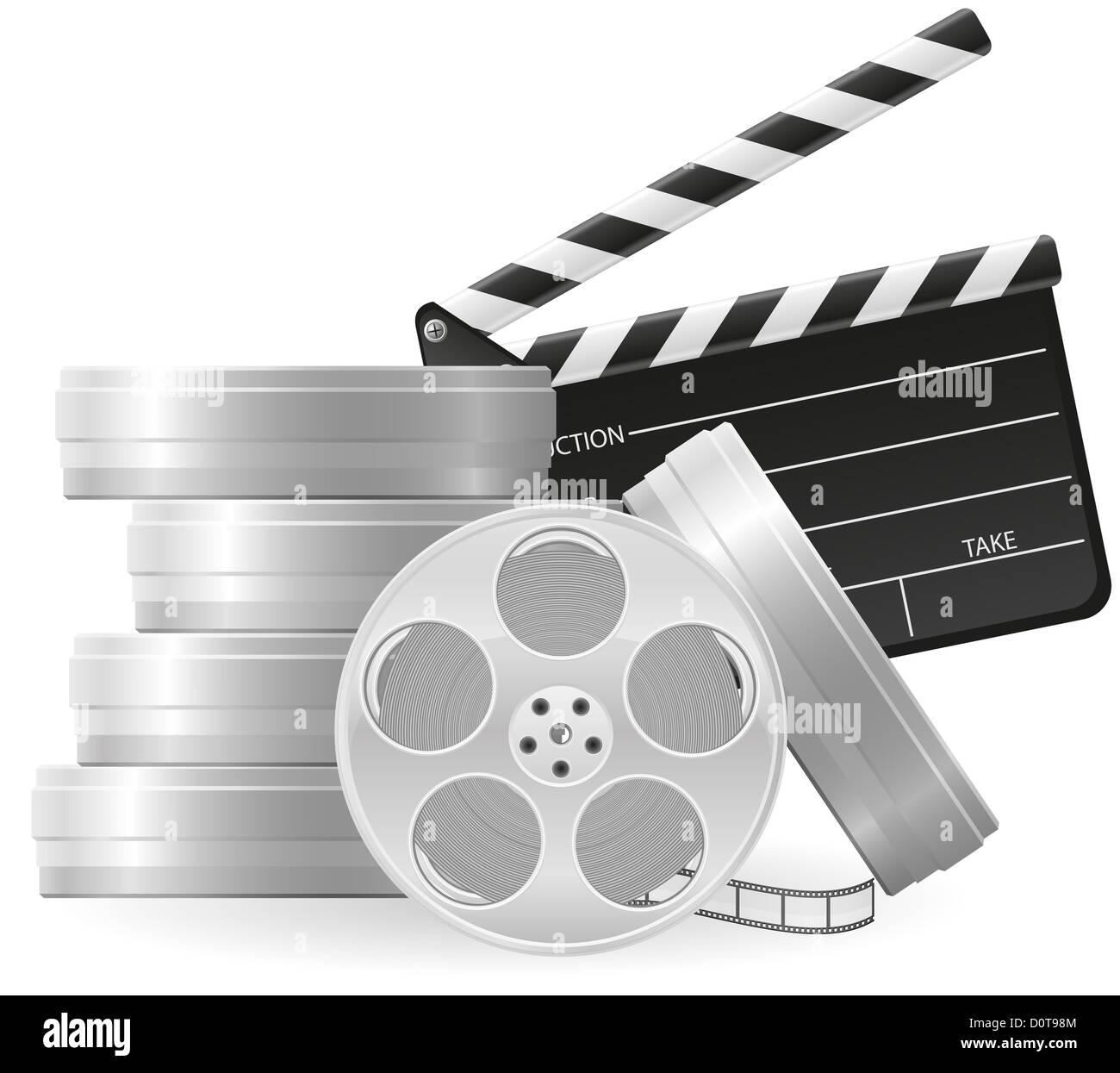 set icons cinematography cinema and movie illustration isolated on ...