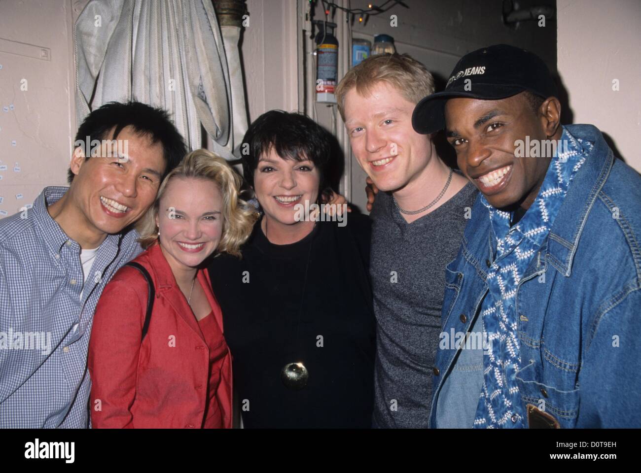 KRISTIN CHENOWETH with Liza Minnelli , B.D. Wong ,  Anthony Rapp and Stanley Wayne Mathis.You're a good man, Charlie Brown after the perf. at Ambassador theatre in New York 1999.k15710HMc.(Credit Image: © Henry Mcgee/Globe Photos/ZUMAPRESS.com) Stock Photo
