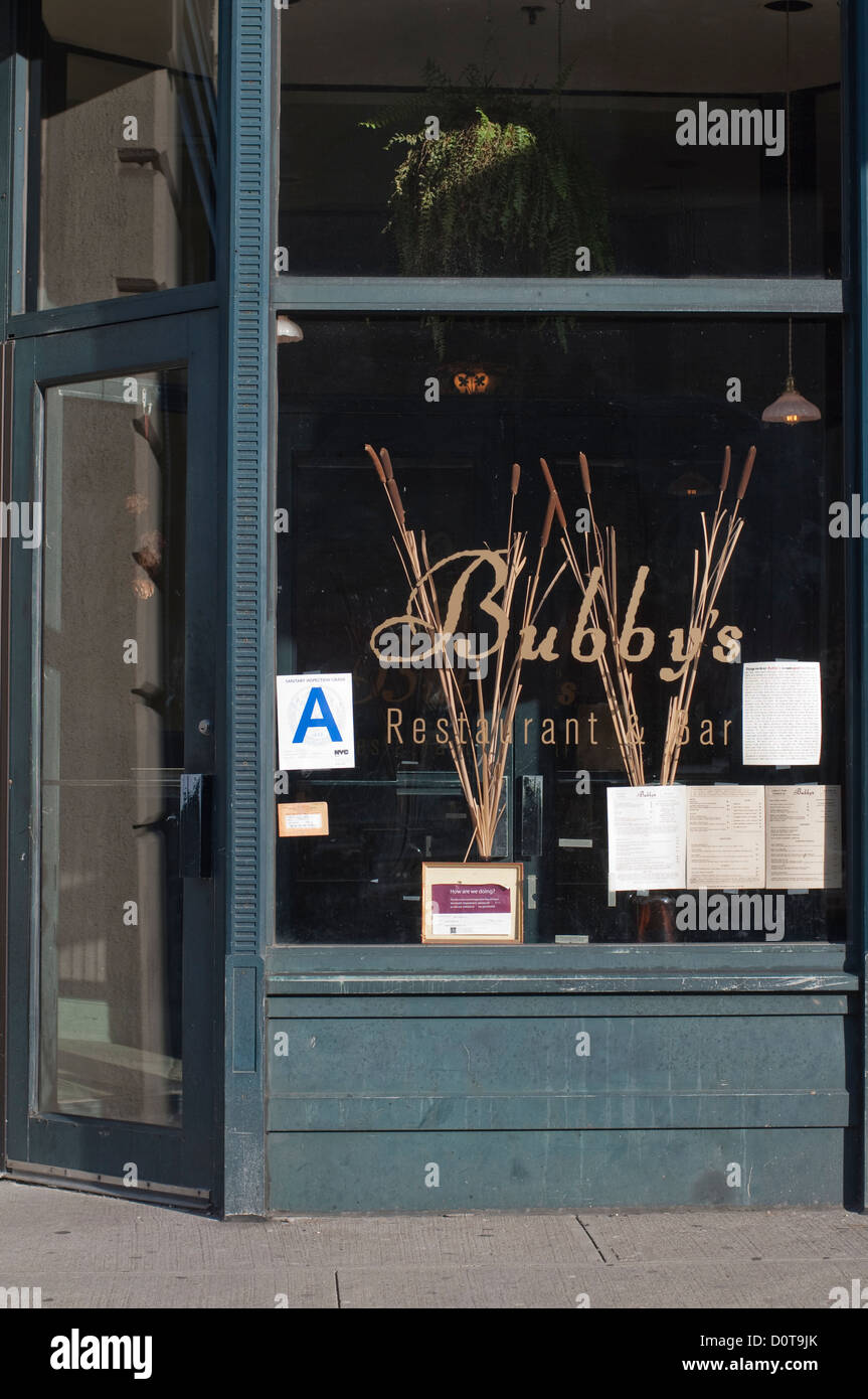 Exterior of Bubby's Restaurant and Bar in Dumbo, Brooklyn, NYC. Stock Photo