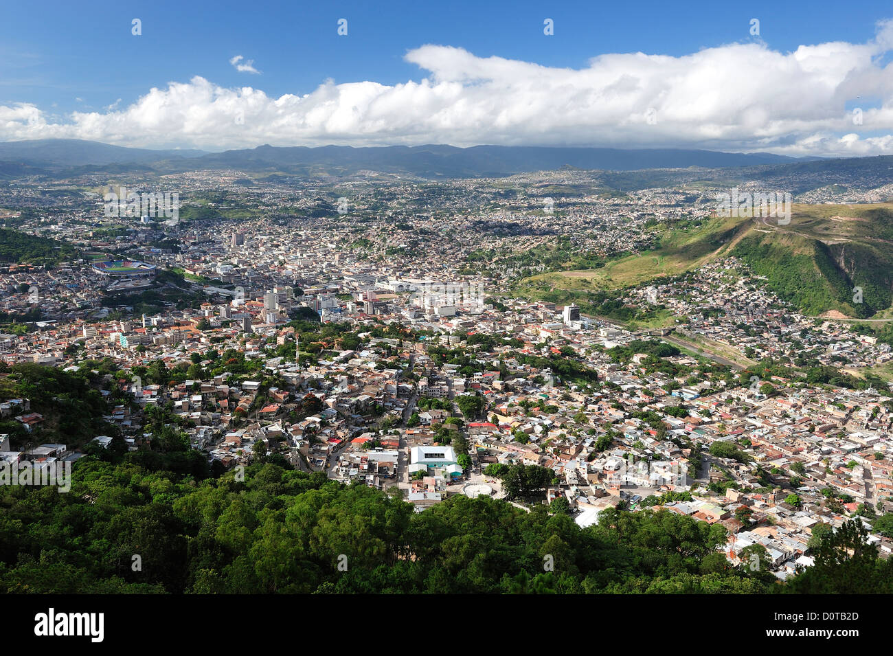 View, Tegucigalpa, capital, City, Central America, Honduras, Stock Photo