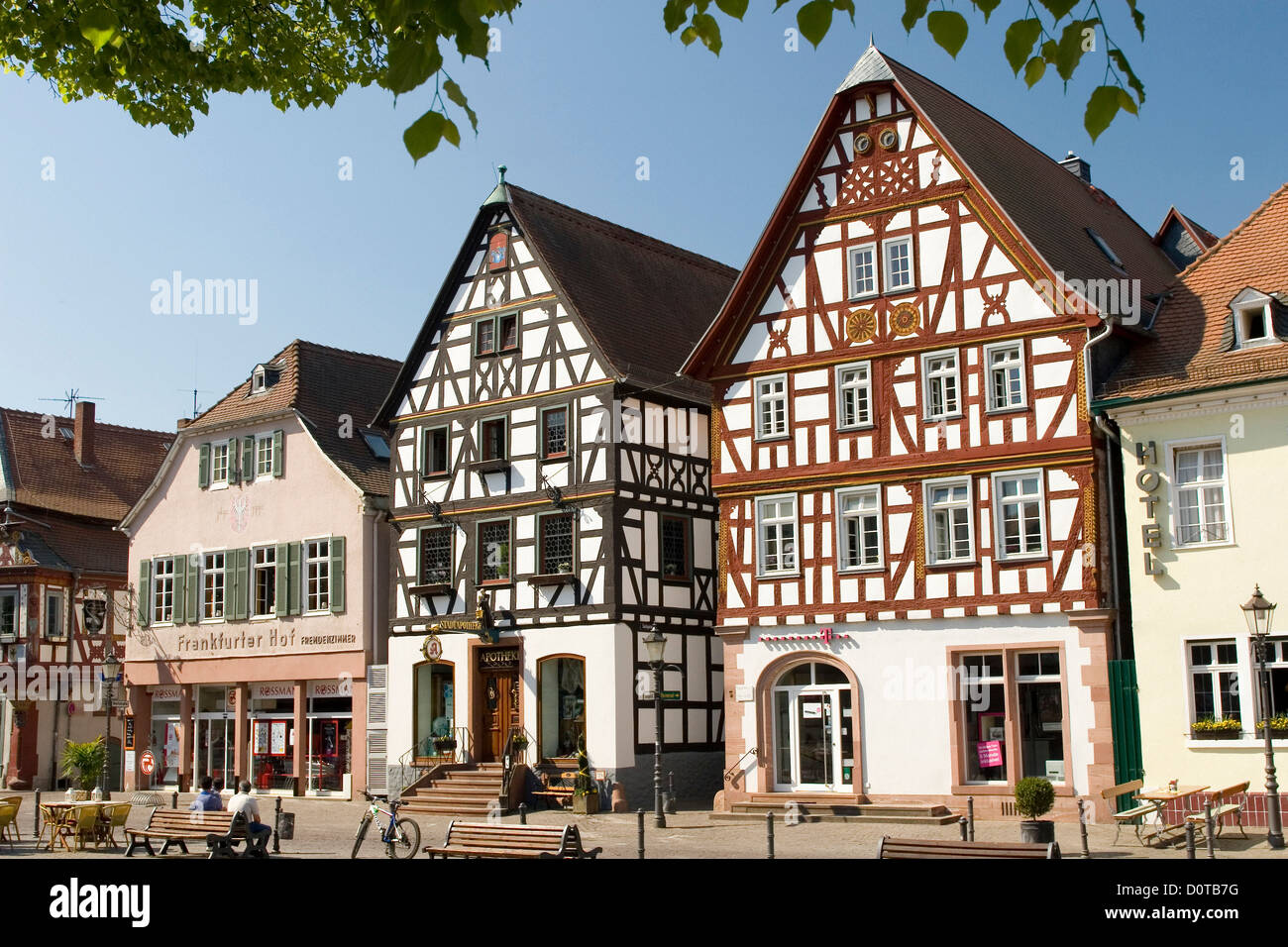 Places of interest, place of interest, Seligenstadt, marketplace, framework, half-timbered house, half-timbered houses, conserva Stock Photo