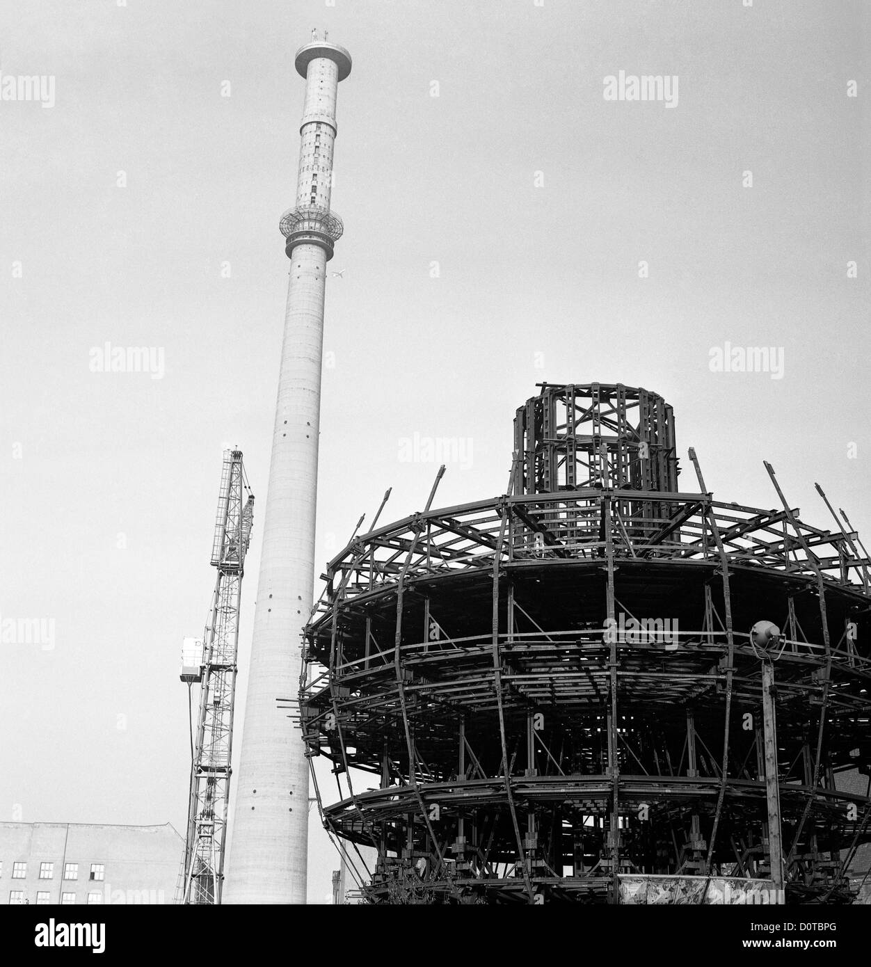Berlin, GDR, Construction of TV Tower Stock Photo - Alamy