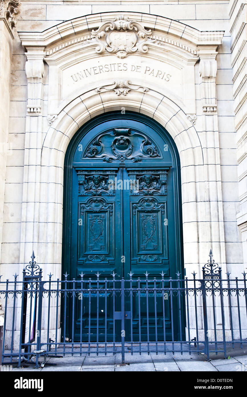 Paris - Sorbonne University Entrance Stock Photo - Alamy