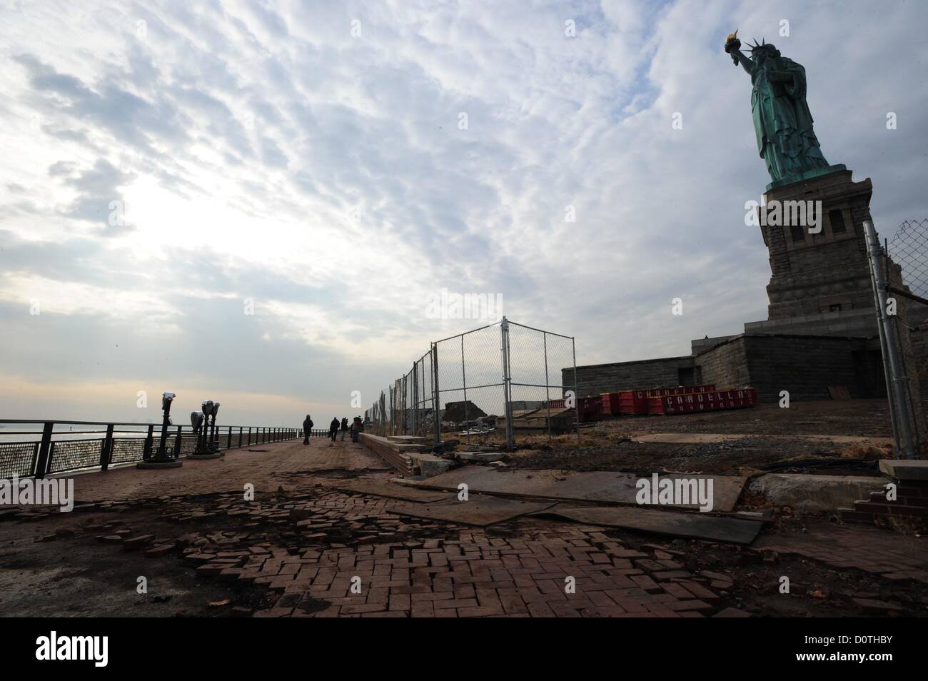 Nov. 30, 2012 Liberty Island, New York, U.S. Storm damaged brick