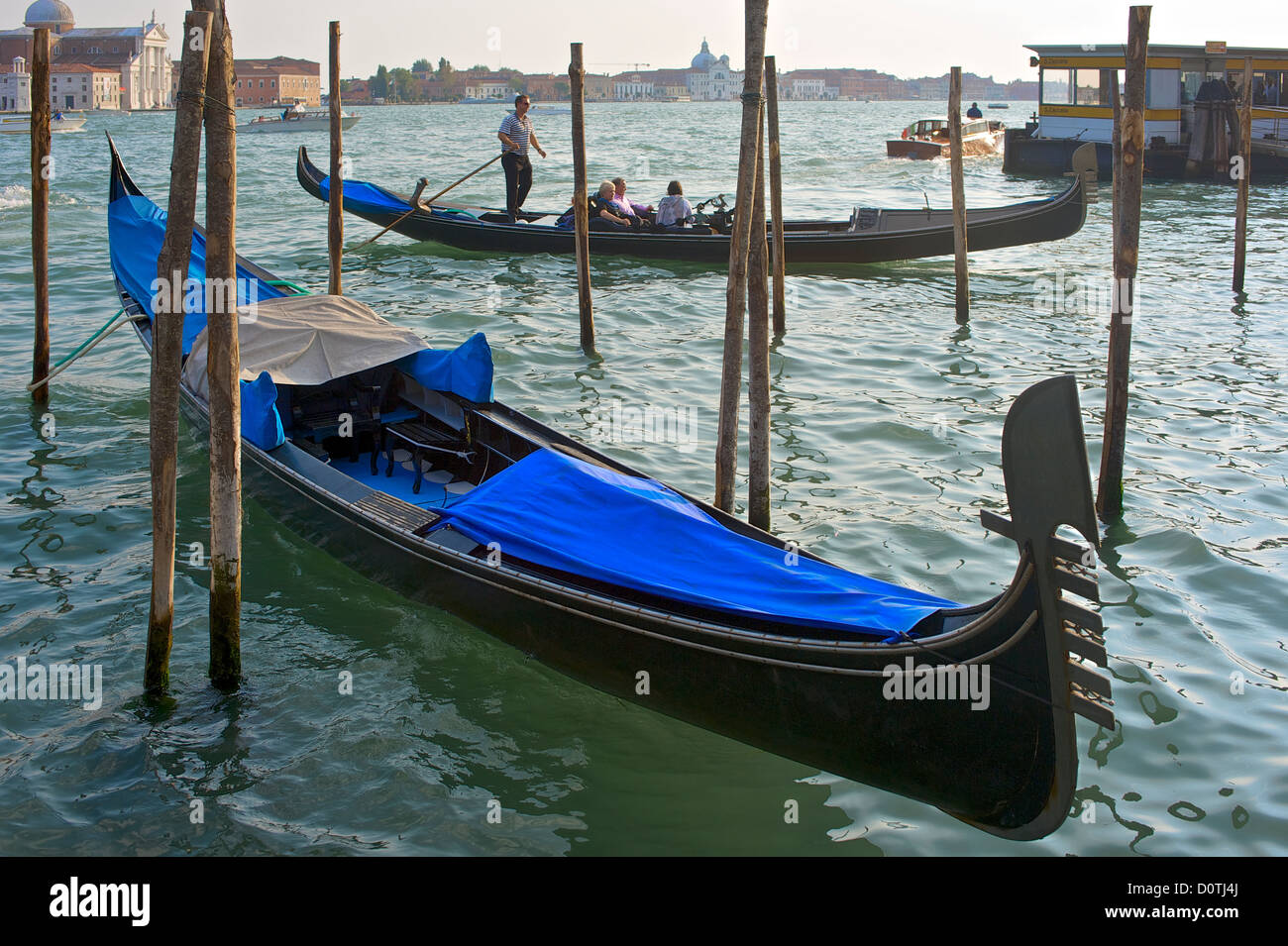 gondola in the Grand Canal in Venice Italy Stock Photo - Alamy