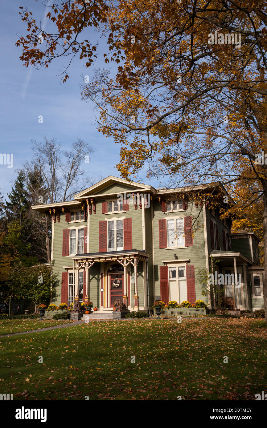 Italianate mansion intricate victorian cooperstown hires stock