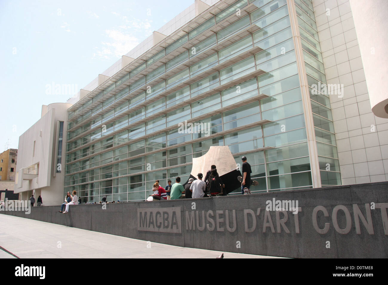 Spain, Barcelona, architecture, MACBA, museum, Richard Meier, building, Stock Photo