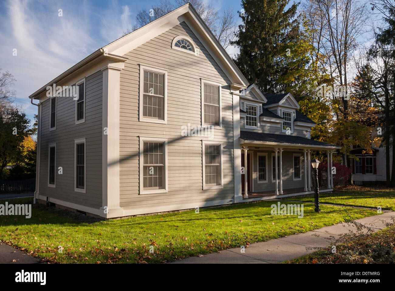 Two Story Showcase Home, USA Stock Photo