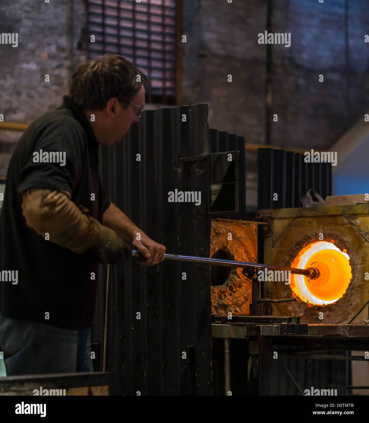 Bovey Tracey Devon England November 29th 2012 Glass Maker Of