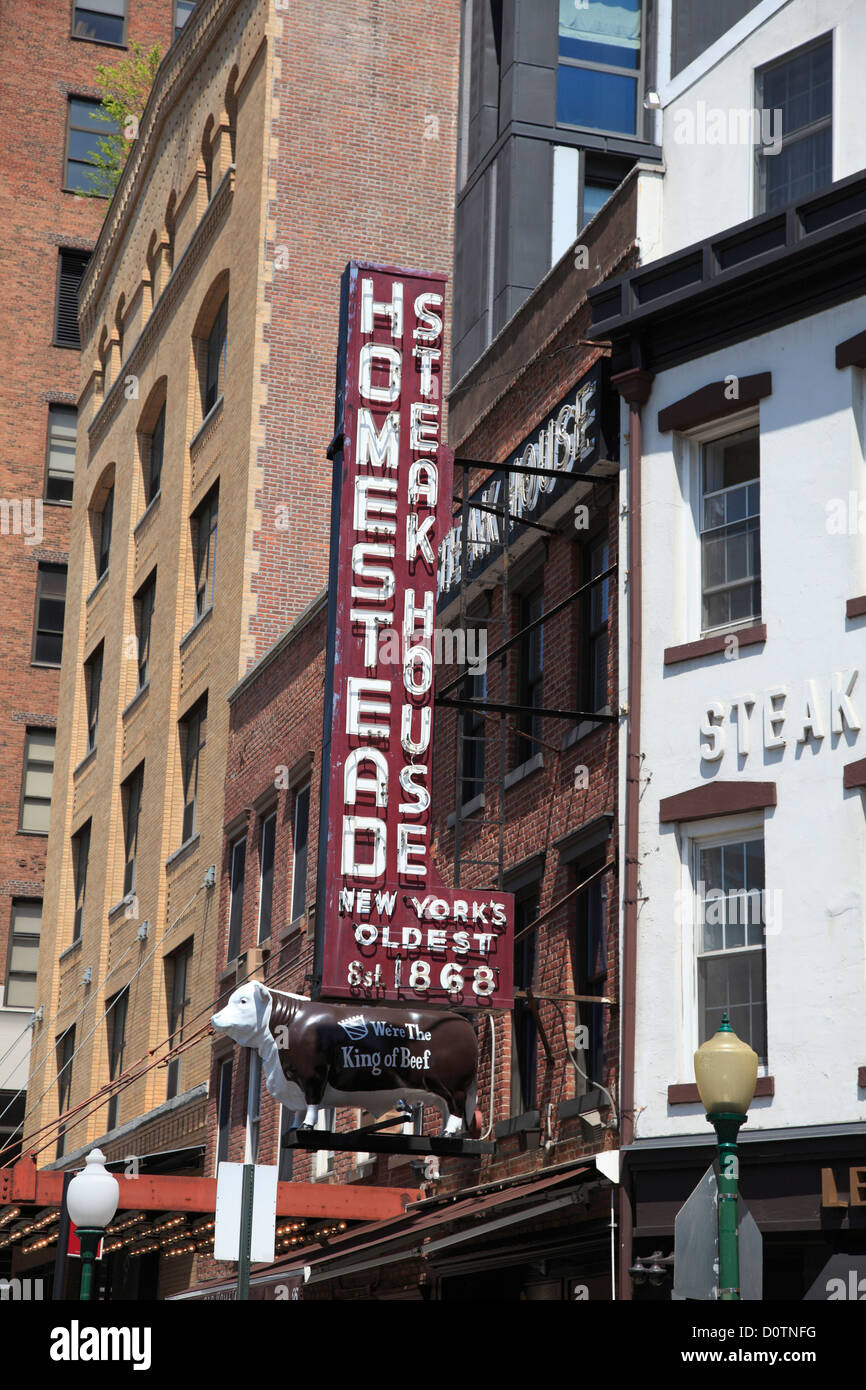 Homestead Steak House Meatpacking District Trendy Downtown Stock Photo Alamy