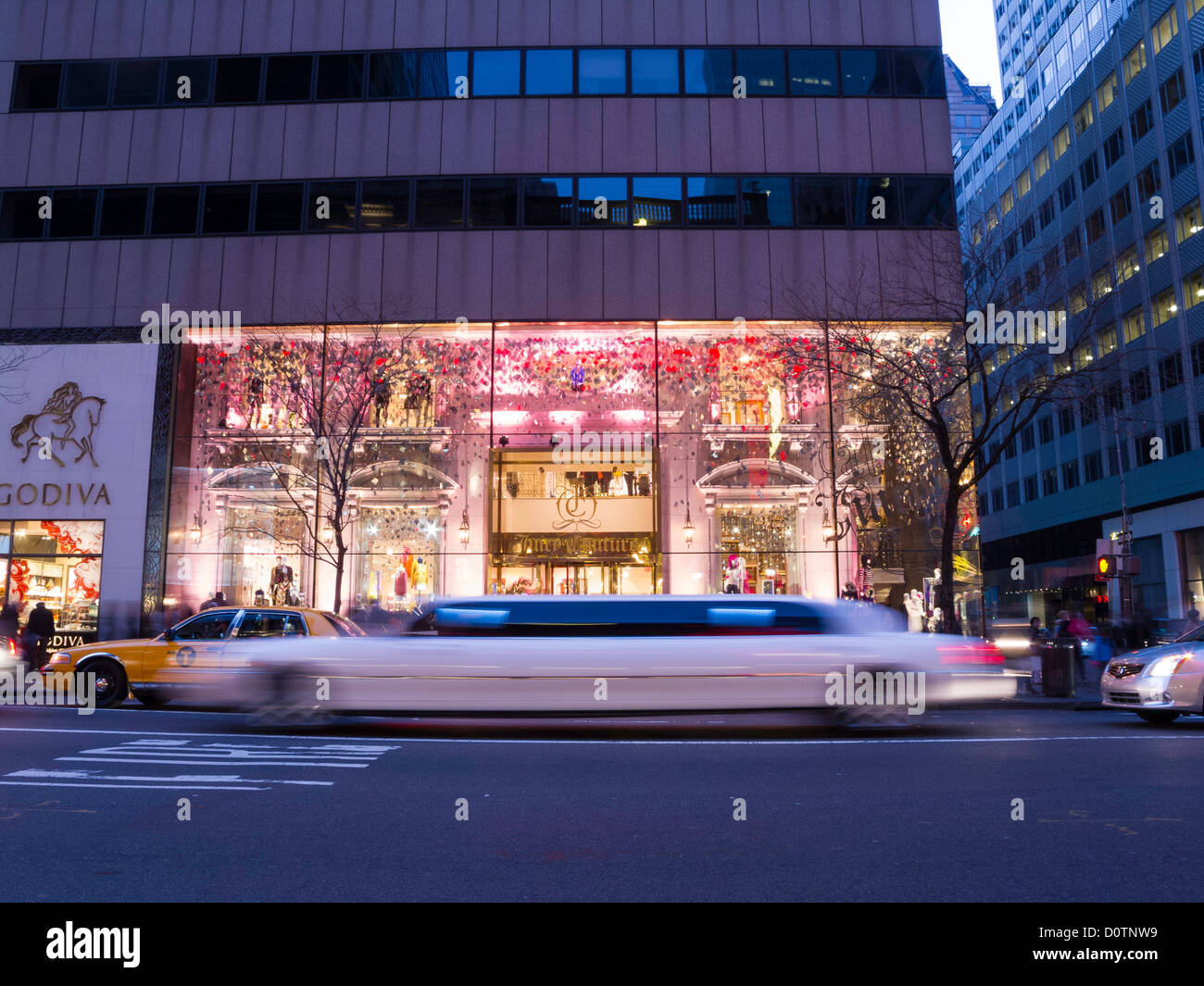 Juicy Couture Store at Dusk with Holiday Seasonal Decorations, Fifth
