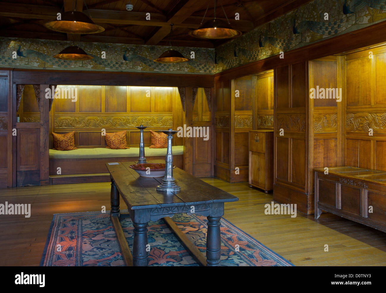 The main hall of Blackwell, 'arts and crafts' house, overlooking Lake