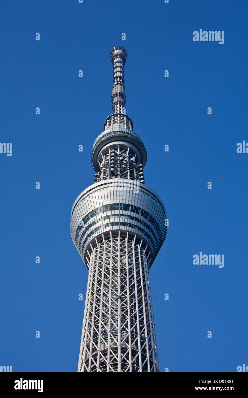 Japan, Asia, holiday, travel, Tokyo, City, Sky Tree, Tower, architecture, round, modern, high, Stock Photo