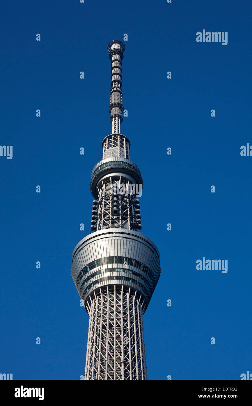Japan, Asia, holiday, travel, Tokyo, City, Sky Tree, Tower, architecture, round, modern, high, Stock Photo