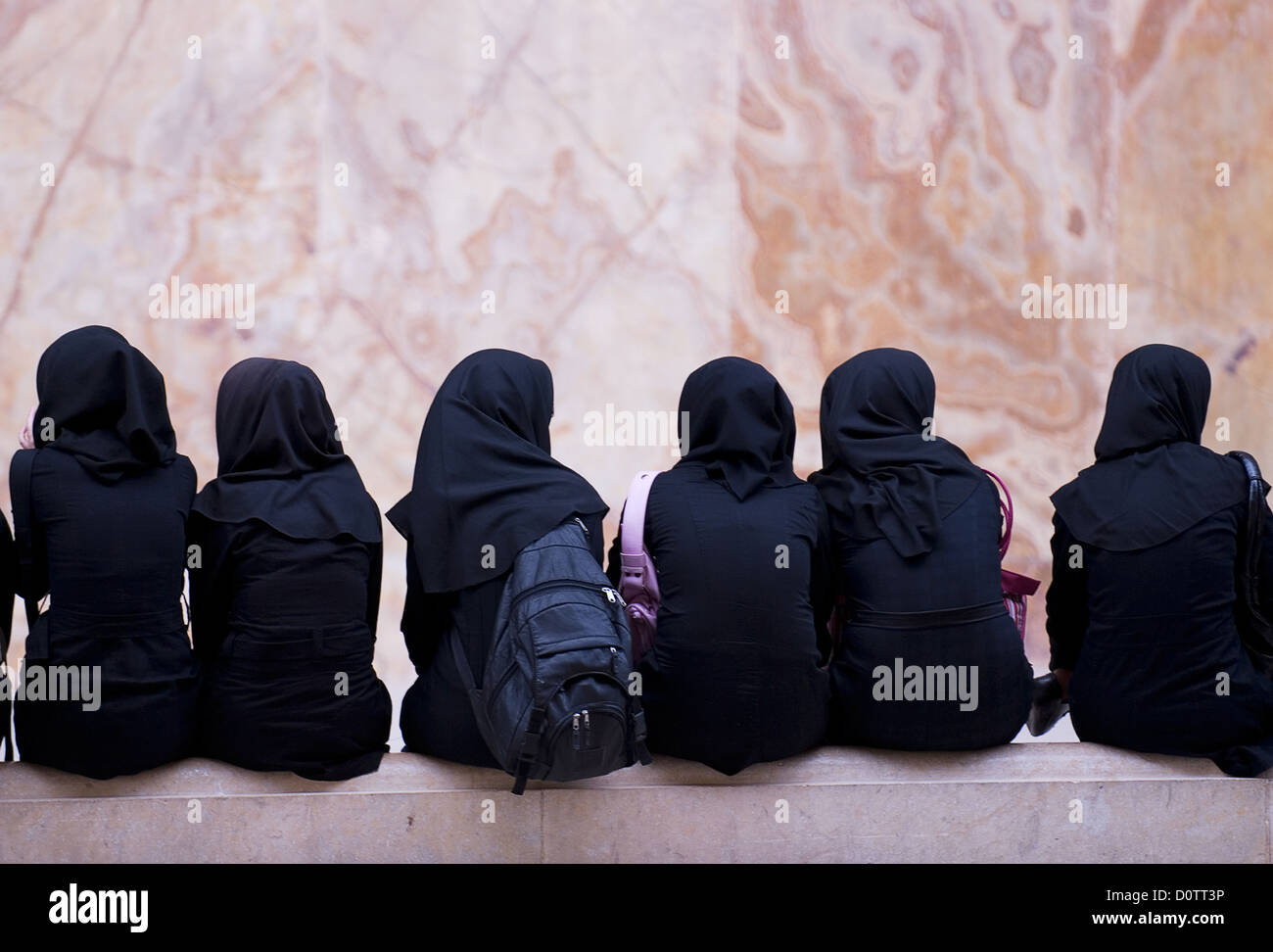 iranian schoolgirls Stock Photo