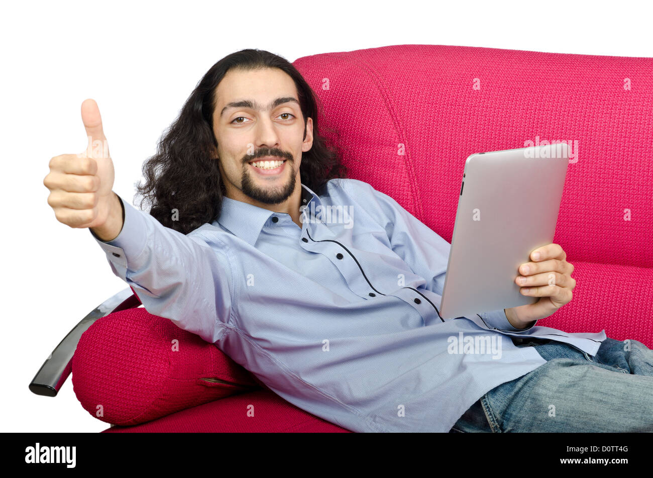 Student working on tablet computer Stock Photo - Alamy