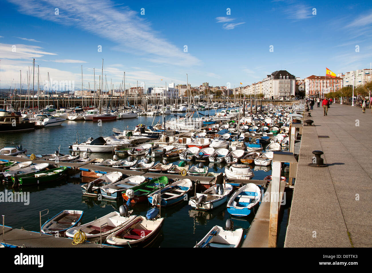 Fishing boats in Marina Puerto Chico Santander Cantabria Spain Stock Photo