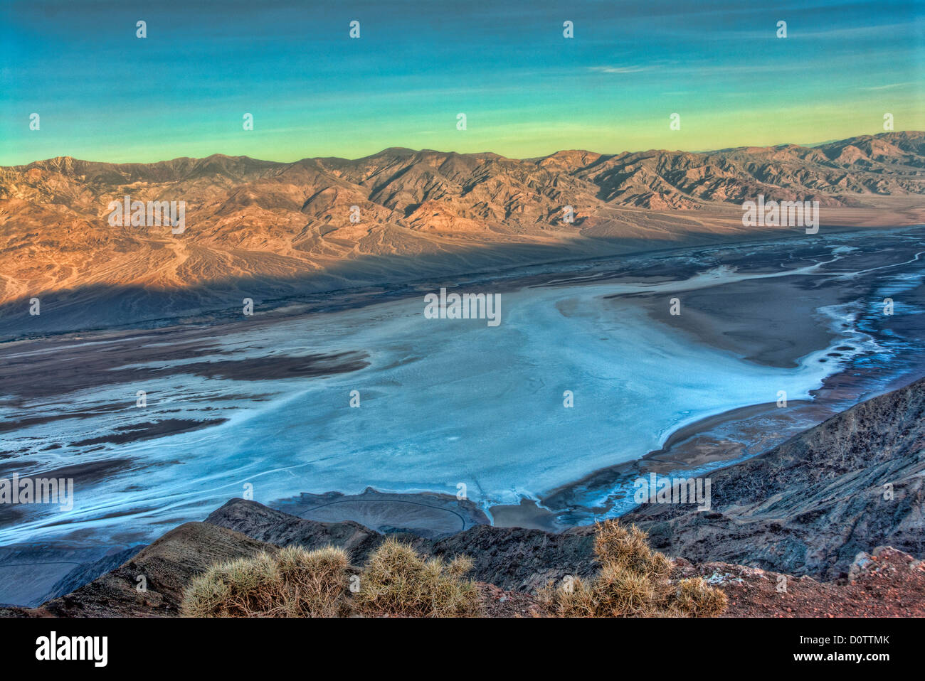 badwater, basin, Dante's view, nature, landscape, Death Valley, national park, California, USA, United States, America, Stock Photo