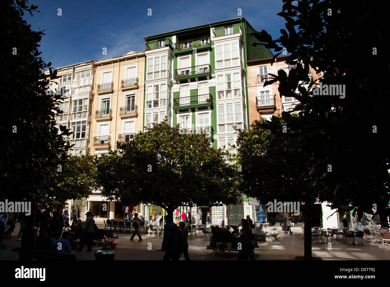 Burgos Street historic buildings Santander Cantabria Spain Stock Photo