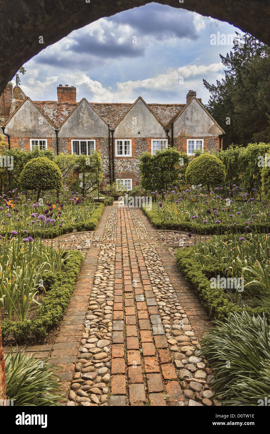 Period Houses and Garden Berkshire UK Stock Photo Alamy