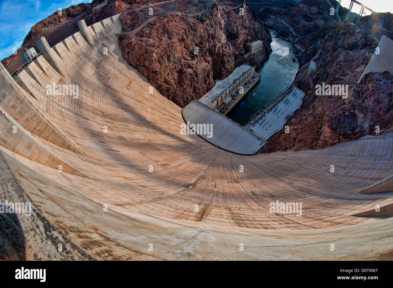 Hoover dam, Nevada, USA, Vereinigte Staaten, Amerika, Dam, wall, electricity, Colorado River, Arizona, power, hydroelectric, Lak Stock Photo