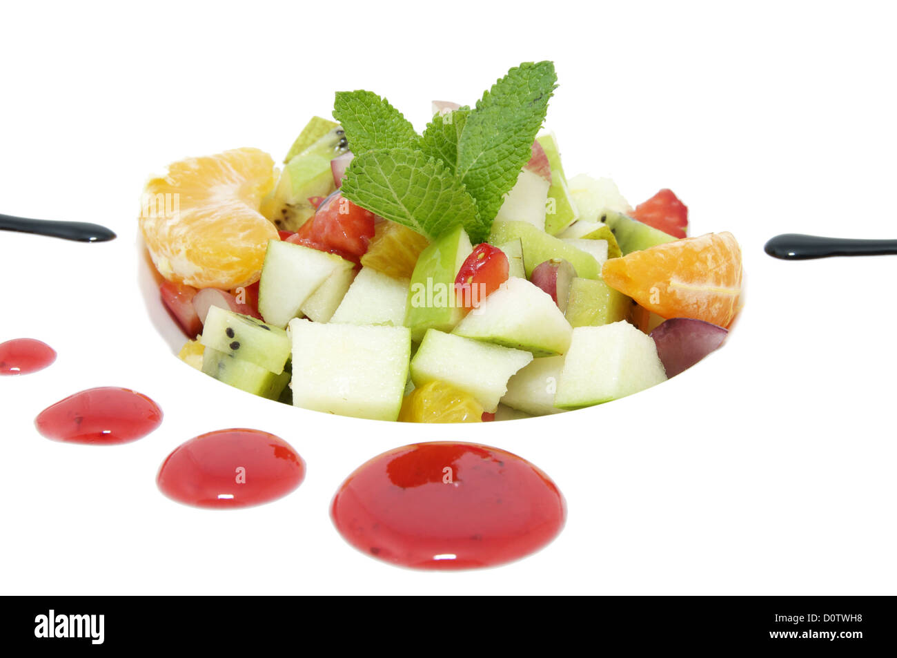 Fruit salad banana kiwi apple Cut Out Stock Images & Pictures - Alamy