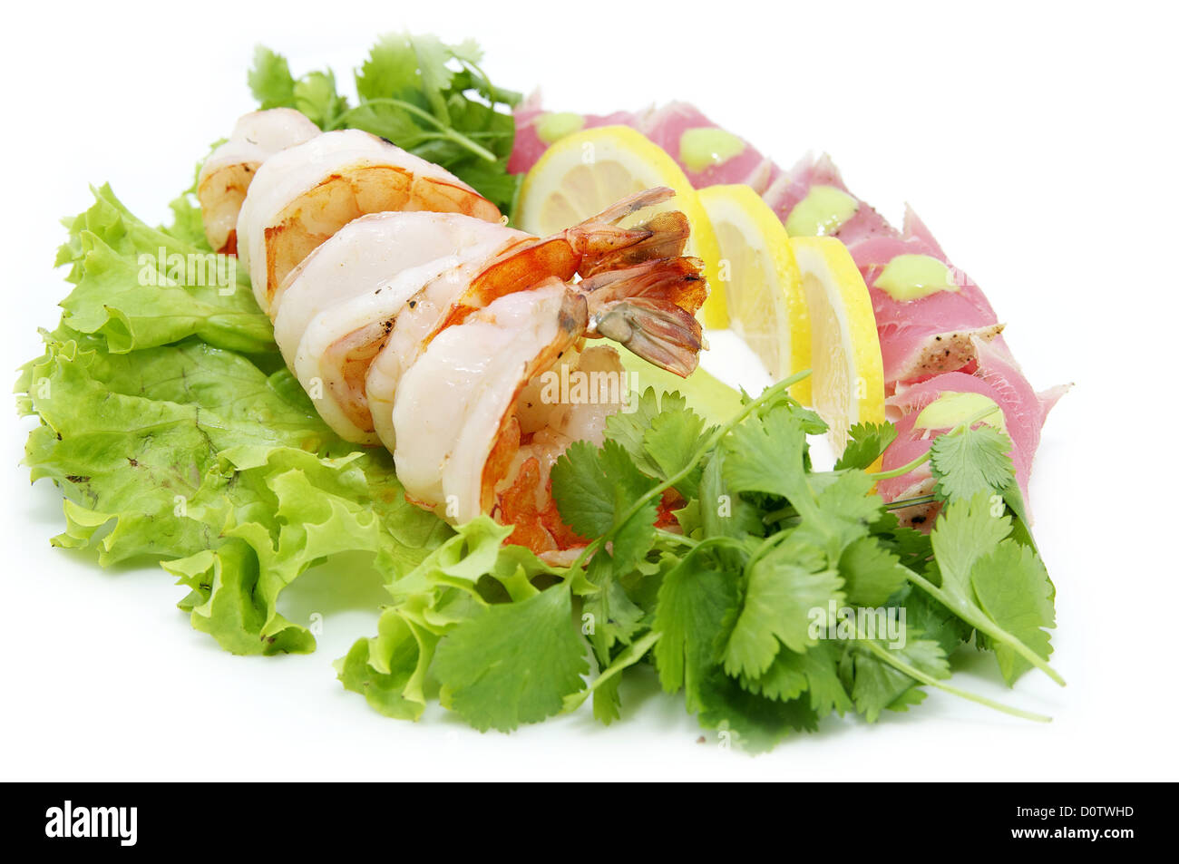 shrimp and tuna Stock Photo Alamy