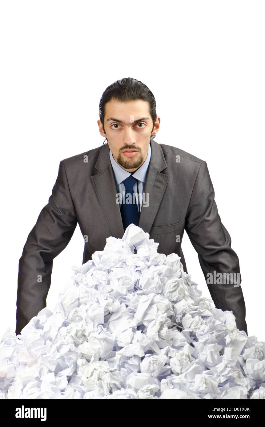 Man lots waste paper hi-res stock photography and images - Alamy