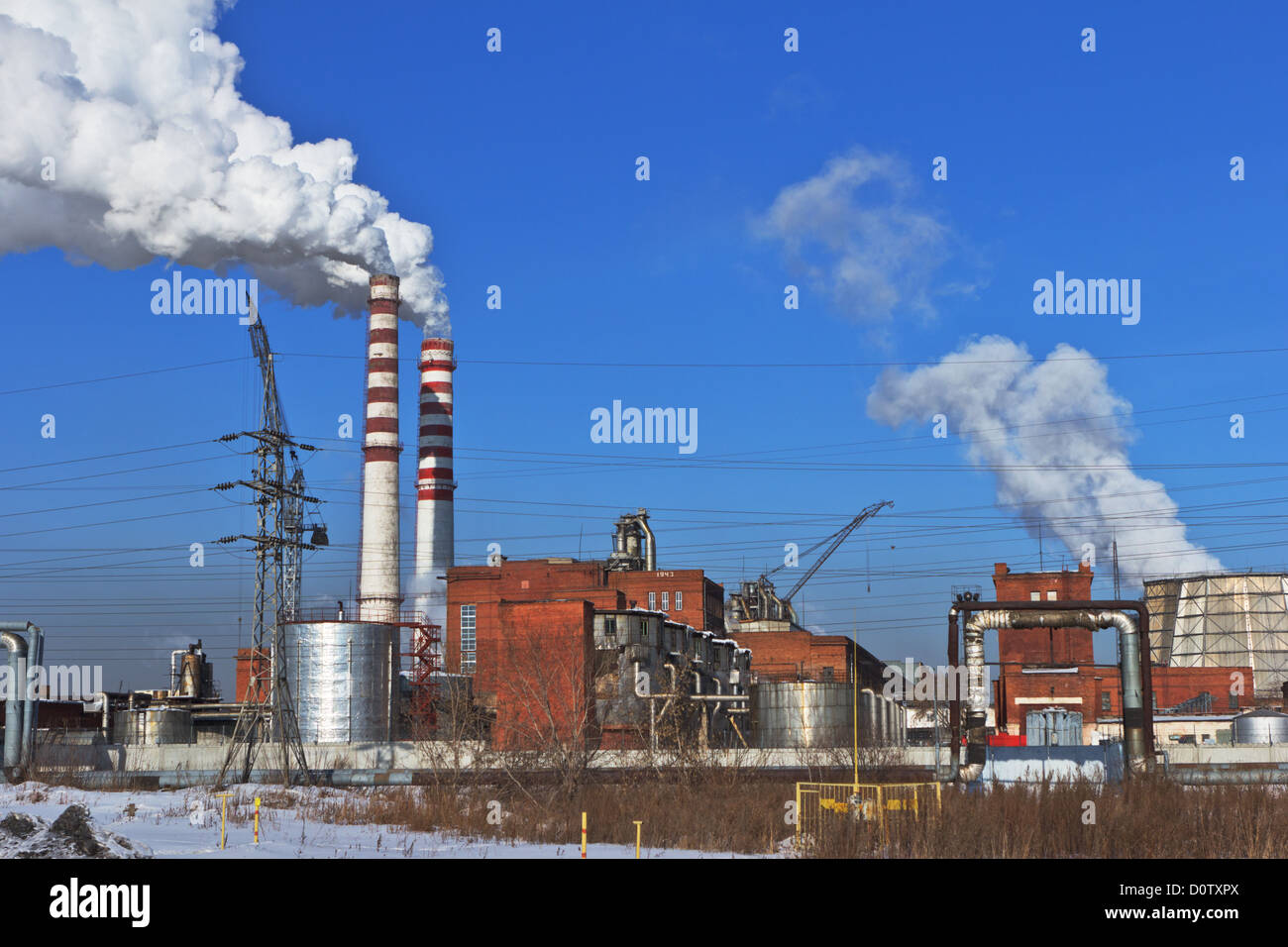 Factory on electric power manufacture Stock Photo