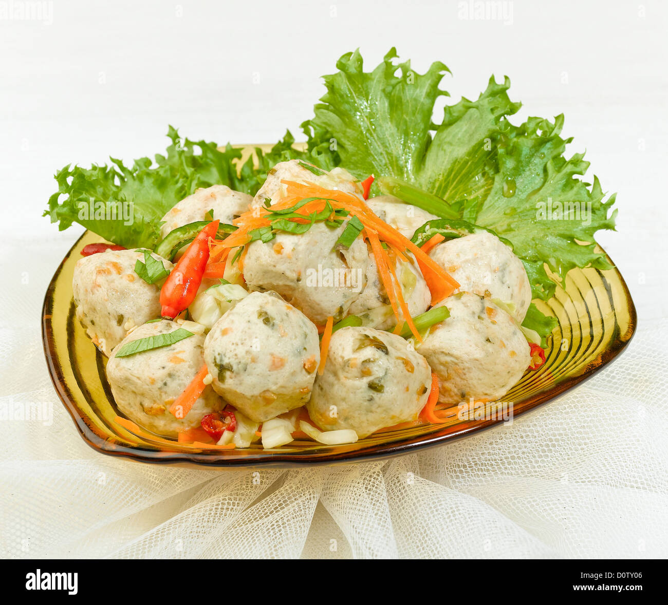 Vegetarian fish ball easy cooking great for health Stock Photo Alamy