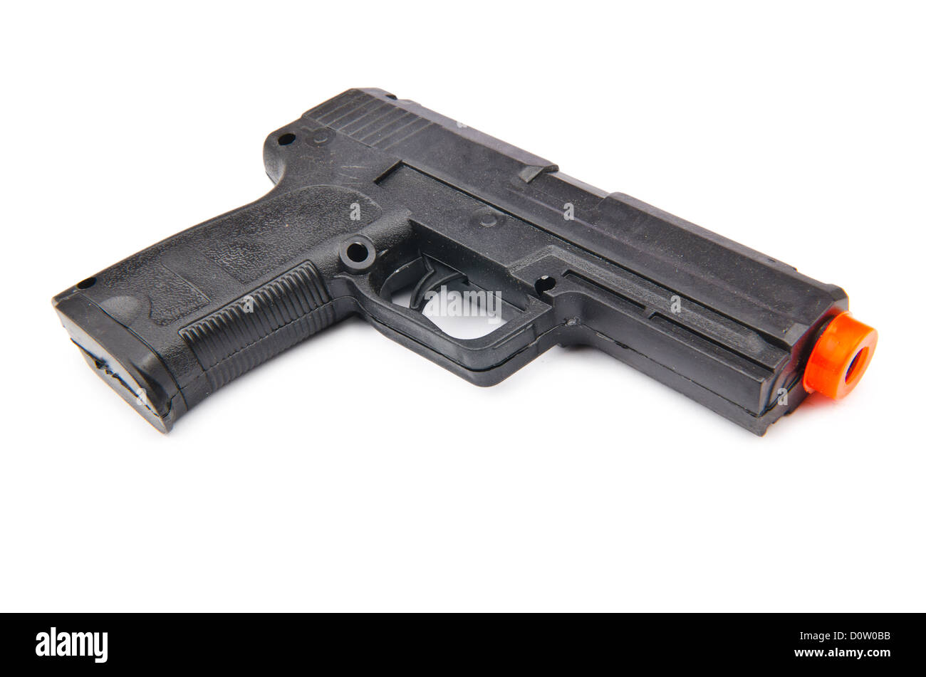 Hand gun isolated on the white background Stock Photo - Alamy