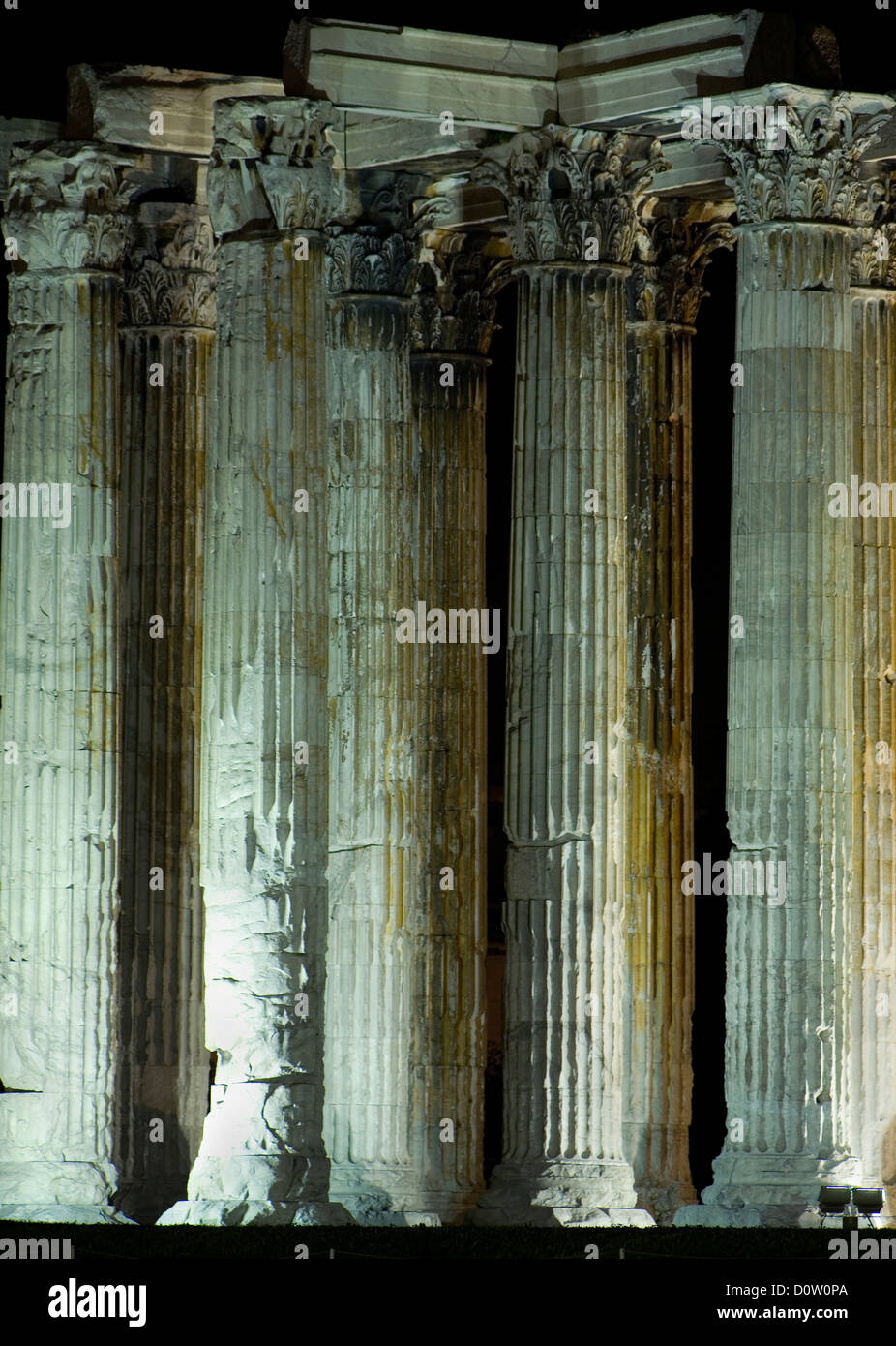 Athens, Greece, Europe, pillar, pillars, structure, vertical, night