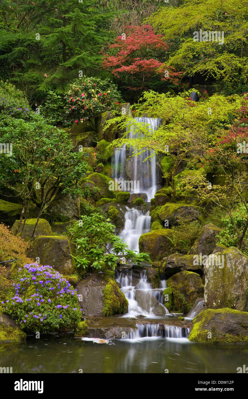 garden, Portland, Portland Japanese Garden, Japanese Garden, falls