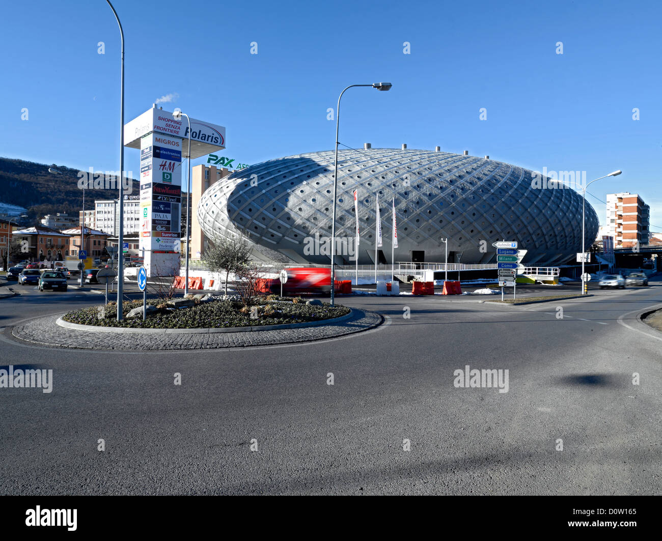 Centro Polaris, Chiasso, Switzerland, Europe, Modern, Architecture, Centro  Ovale, Ticino, round, shopping Stock Photo - Alamy
