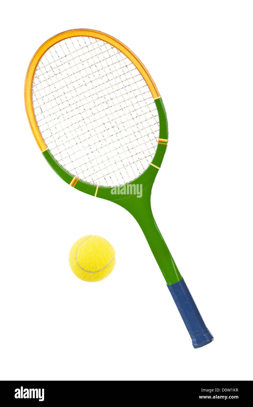 Ball Fix With Racket Tennis racket and ball Stock Photo - Alamy