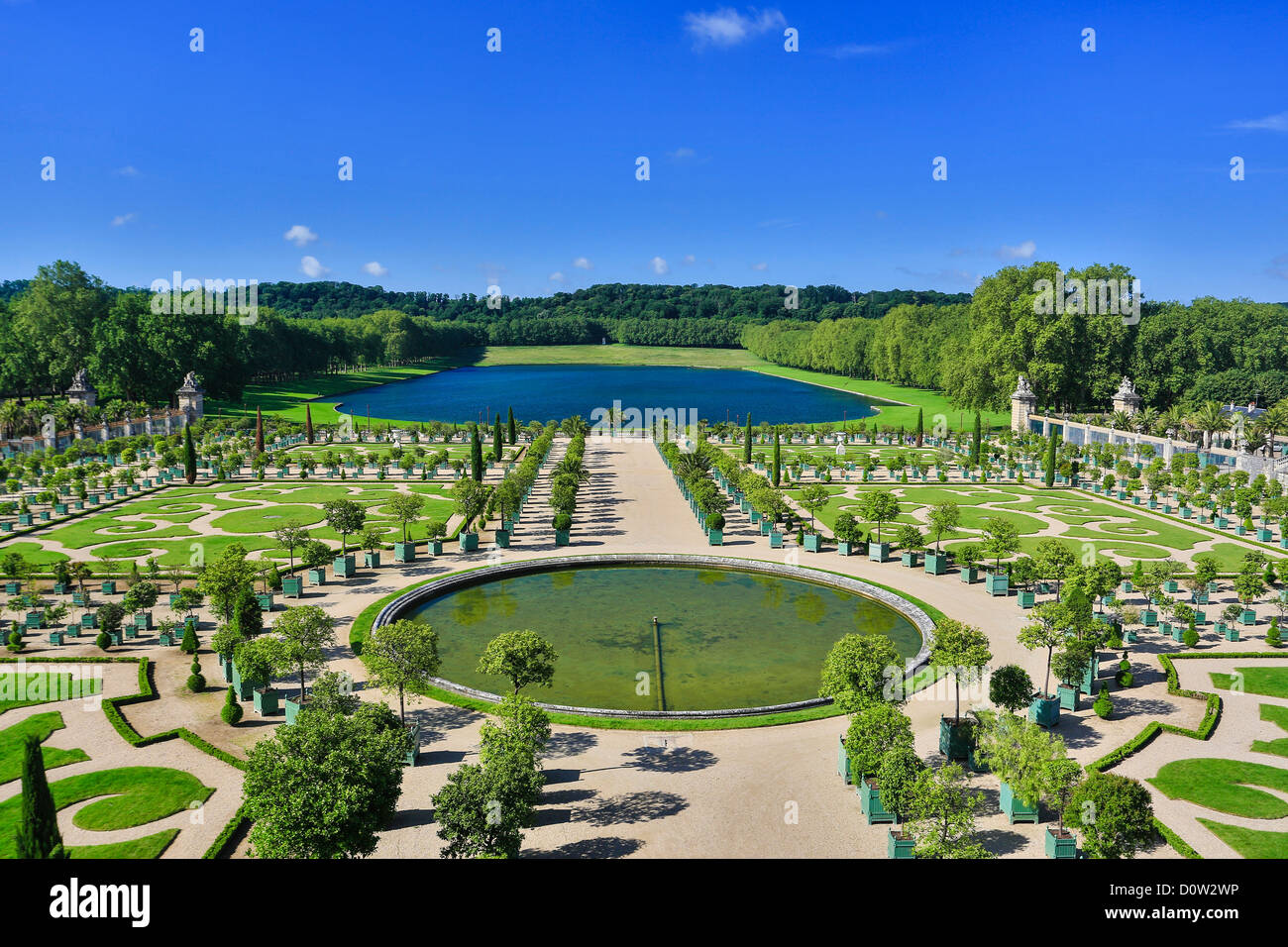 France, Europe, travel, Versailles, world heritage, gardens, detail, architecture, park, history, tourism, Unesco Stock Photo
