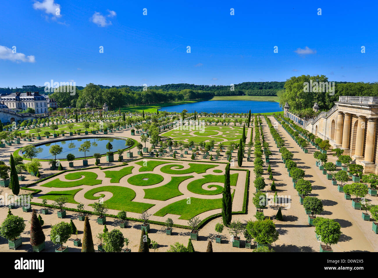 France, Europe, travel, Versailles, world heritage, gardens, detail, architecture, castle, history, tourism, Unesco Stock Photo