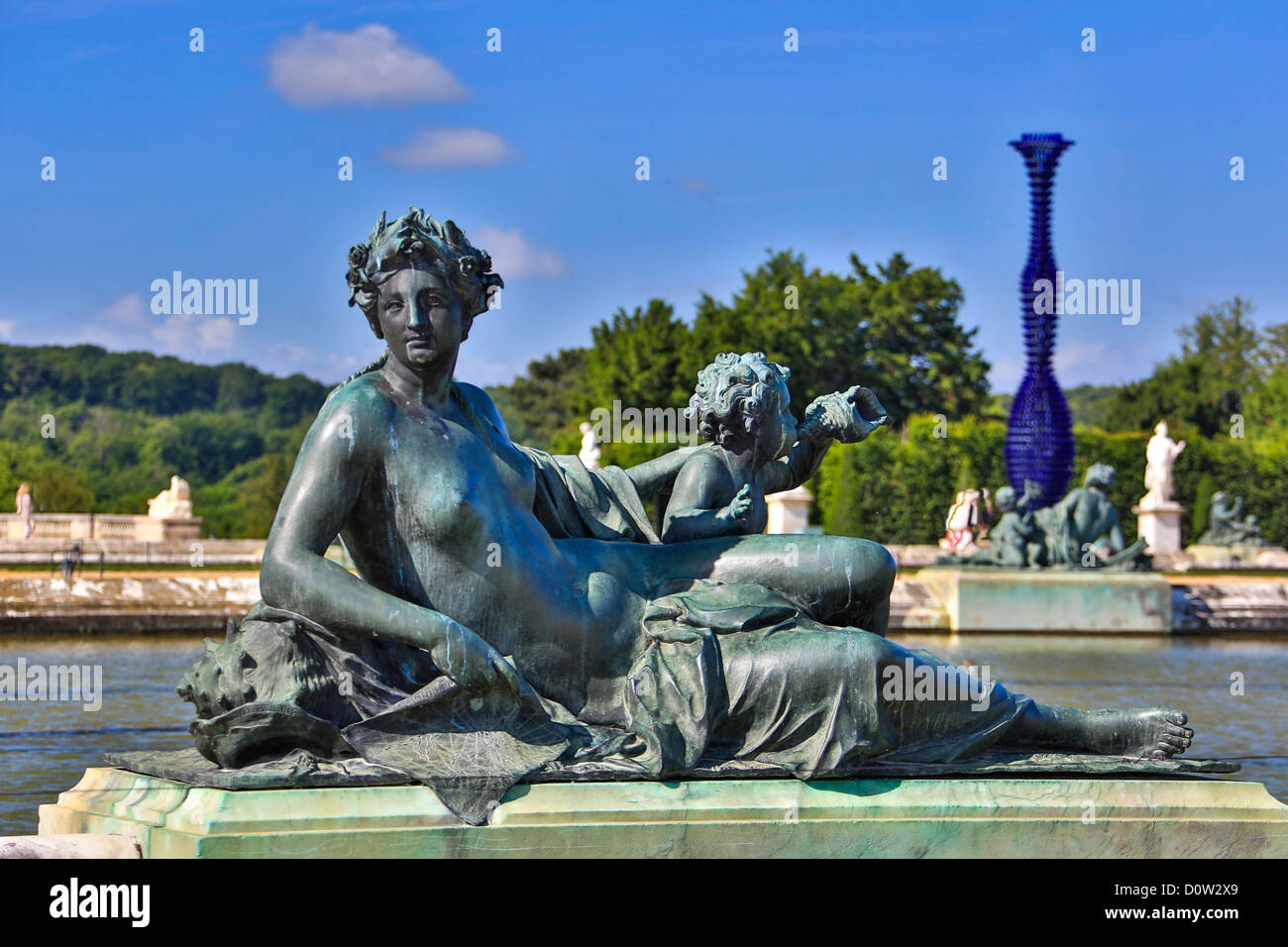 France, Europe, travel, Versailles, world heritage, gardens, detail, architecture, sculpture, art, detail, history, tourism, Une Stock Photo
